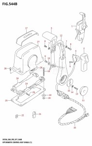 DF30A From 03003F-710001 (P40)  2017 drawing OPT:REMOTE CONTROL ASSY SINGLE (1) (DF25AT:P03)