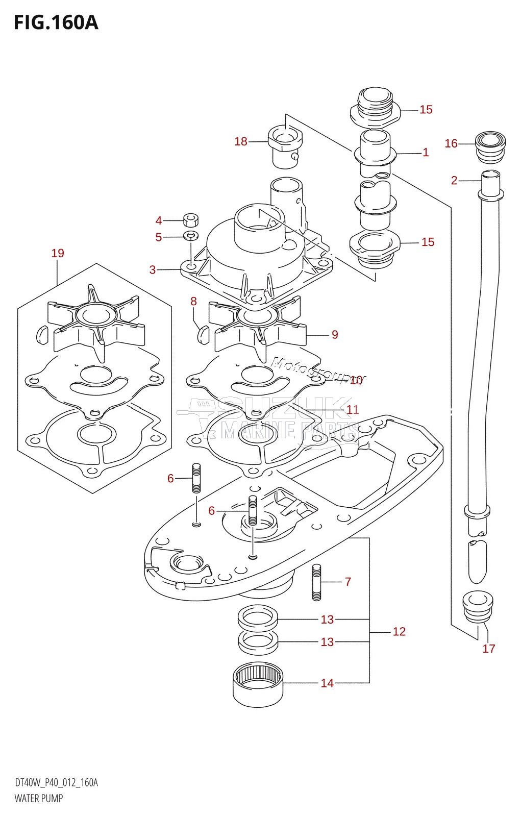 WATER PUMP (DT40W:P40)