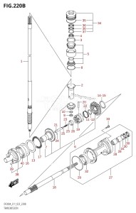 DF200A From 20003F-340001 (E11 E40)  2023 drawing TRANSMISSION ((DF200AT,DF175AT,DF150AT):(022,023))