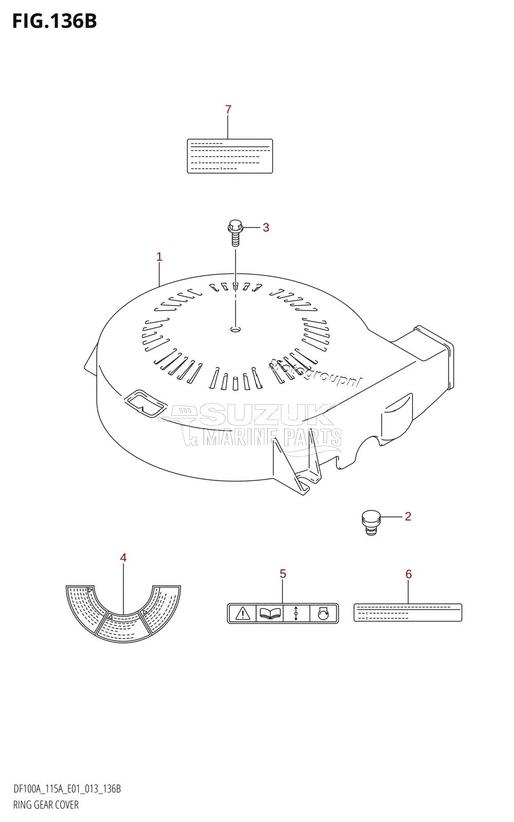 RING GEAR COVER (DF100AT:E40)