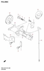 DF9.9A From 00994F-210001 (P03)  2012 drawing CLUTCH ROD (DF9.9A:P01)