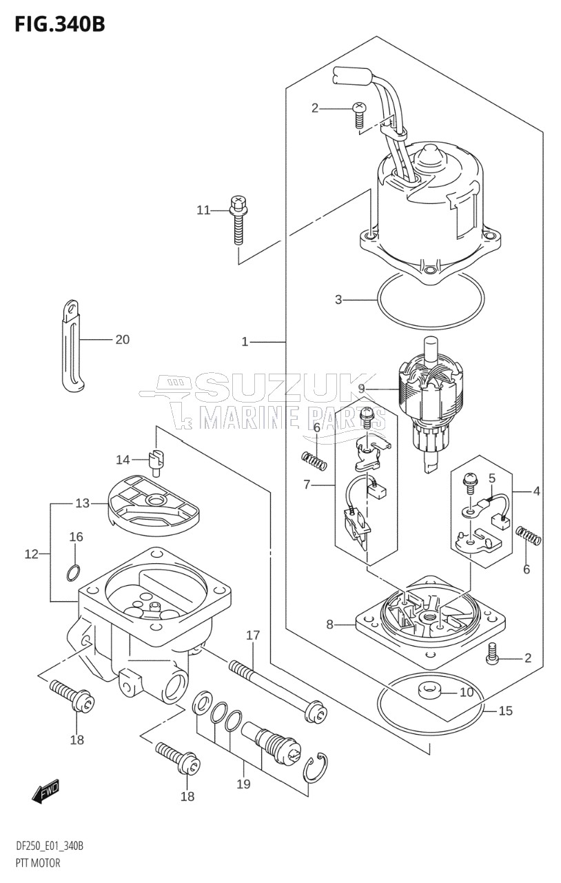 PTT MOTOR (L-TRANSOM)