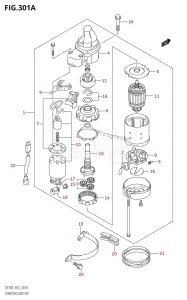 DF300Z From 30002Z-110001 (E03)  2011 drawing STARTING MOTOR