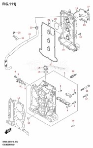 DF60A From 06002F-510001 (E01 E40)  2015 drawing CYLINDER HEAD (DF60AQH:E01)