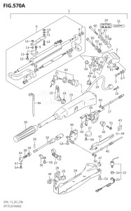 09001F-251001 (2002) 90hp E03-USA (DF90TK2) DF90 drawing OPT:TILLER HANDLE (K1,K2,K3)