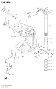 07003F-110001 (2011) 70hp E03-USA (DF70AT) DF70A drawing SWIVEL BRACKET