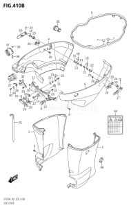 20003F-040001 (2020) 200hp E01 E40-Gen. Export 1 - Costa Rica (DF200AT) DF200A drawing SIDE COVER (DF200AZ)