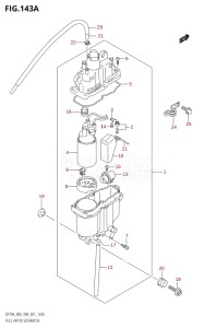 08002F-110001 (2011) 80hp E01 E40-Gen. Export 1 - Costa Rica (DF80AT  DF80AWT) DF80A drawing FUEL VAPOR SEPARATOR