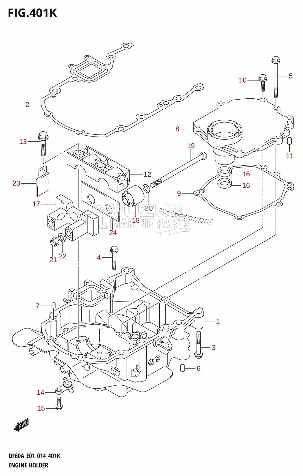 ENGINE HOLDER (DF60AQH:E40)