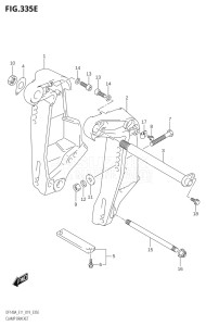 11503F-910001 (2019) 115hp E11 E40-Gen. Export 1-and 2 (DF115AT) DF115A drawing CLAMP BRACKET (DF140AT:E40,DF140AZ:E40)