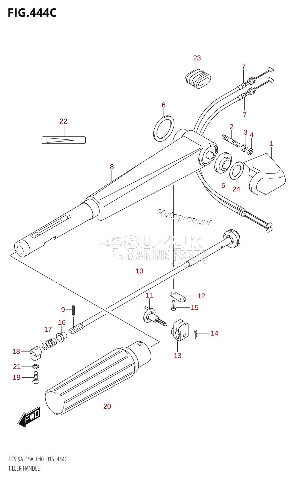 TILLER HANDLE (DT9.9AK:P40)