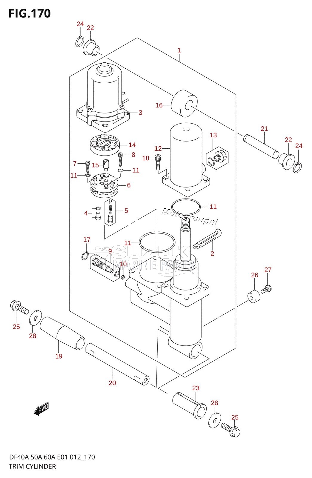 TRIM CYLINDER (DF40A E01)