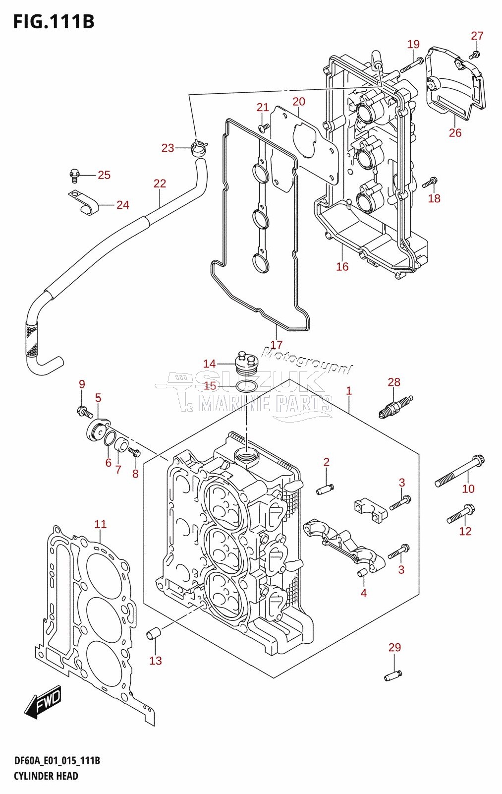 CYLINDER HEAD (DF40AQH:E01)