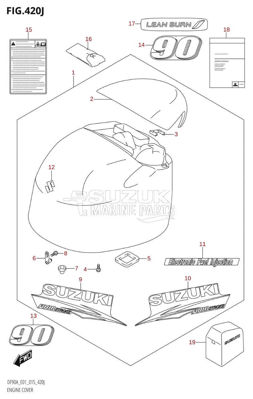 ENGINE COVER (DF90ATH:E01)