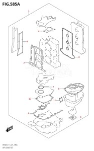 05004F-240001 (2022) 50hp E03-USA (DF50AVT  DF50AVT) DF50A drawing OPT:GASKET SET