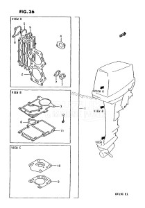 DT15C From 01502-351001 ()  1993 drawing OPT : GASKET SET