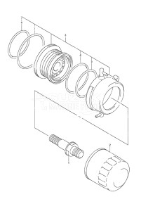 Outboard DF 140 drawing Oil Filter