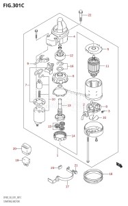 DF50 From 05001F-971001 (E01)  1999 drawing STARTING MOTOR (K5,K6,K7,K8,K9,K10)