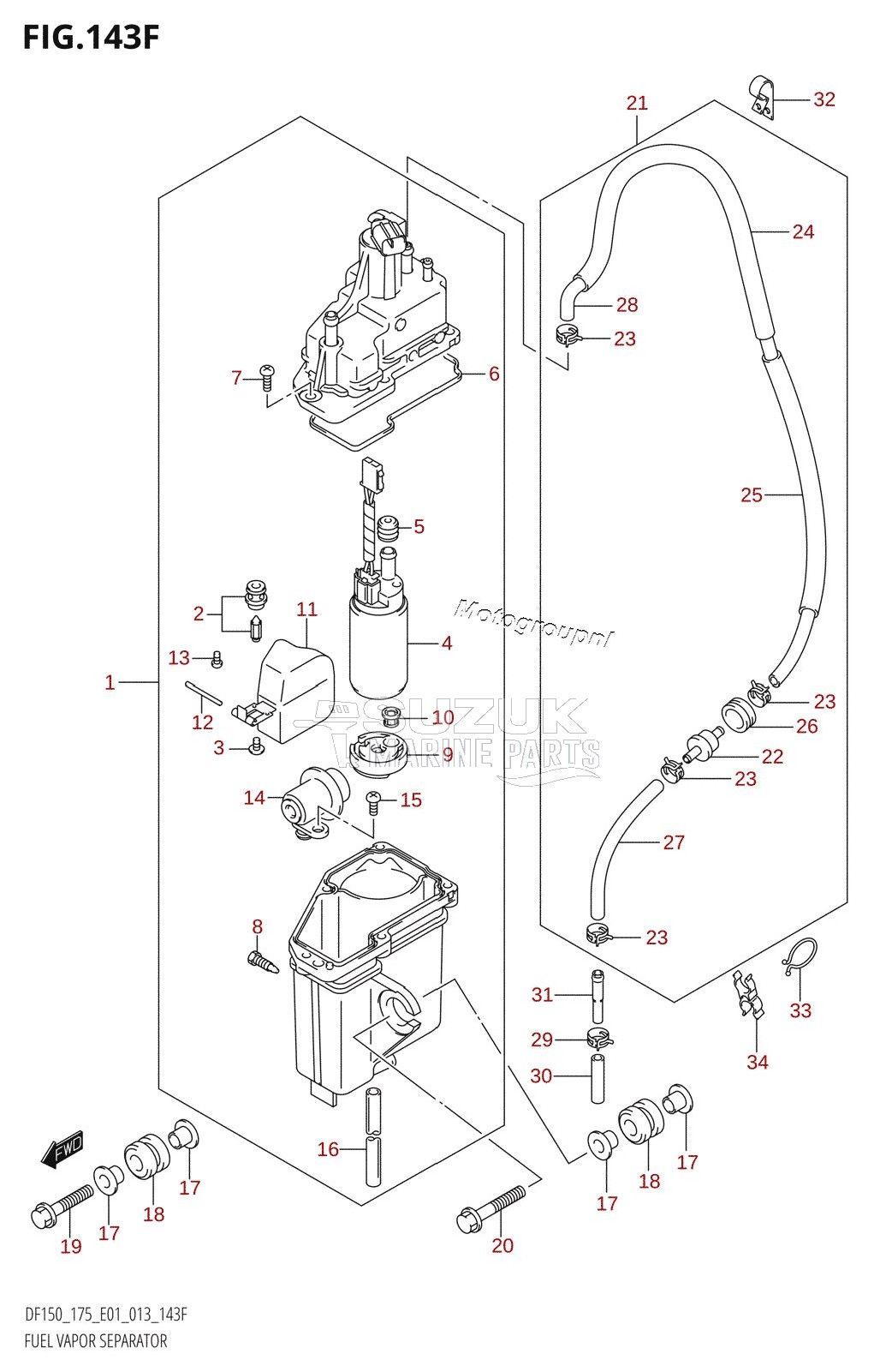 FUEL VAPOR SEPARATOR (DF175T:E40)