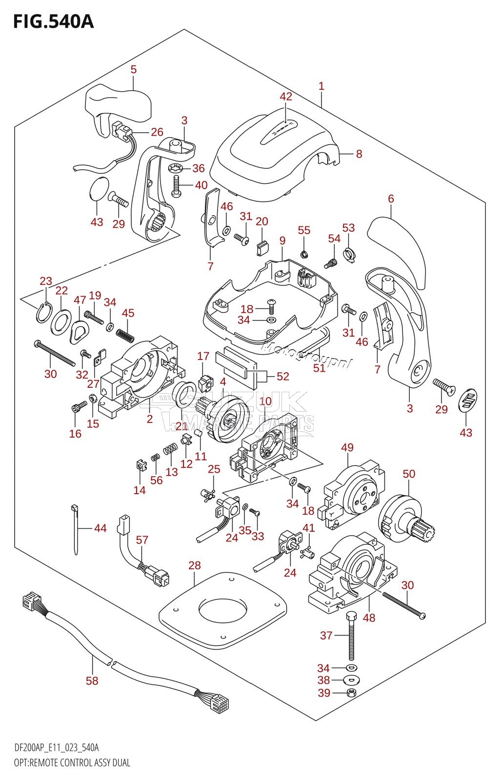 OPT:REMOTE CONTROL ASSY DUAL (020,021)