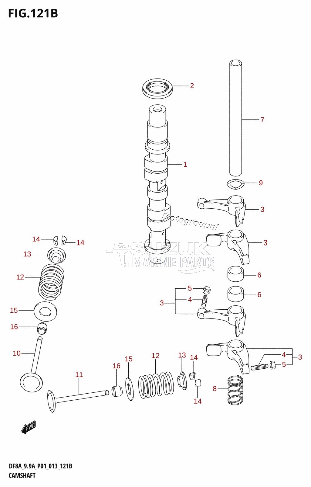 CAMSHAFT (DF8AR:P01)