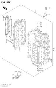 14003Z-510001 (2005) 140hp E01 E40-Gen. Export 1 - Costa Rica (DF140AZ) DF140AZ drawing CYLINDER BLOCK (DF100AT:E01)