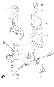 Outboard DF 250 drawing PTT Switch/Engine Control Unit