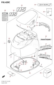 DF100A From 10003F-410001 (E01 E40)  2014 drawing ENGINE COVER (DF115AT:E01)