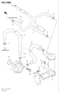 11501F-680001 (2006) 115hp E01 E40-Gen. Export 1 - Costa Rica (DF115TK5  DF115TK6  DF115WTK6) DF115T drawing FUEL PUMP (DF115WT:(K6,K7,K8,K9,K10,011),DF115WZ)