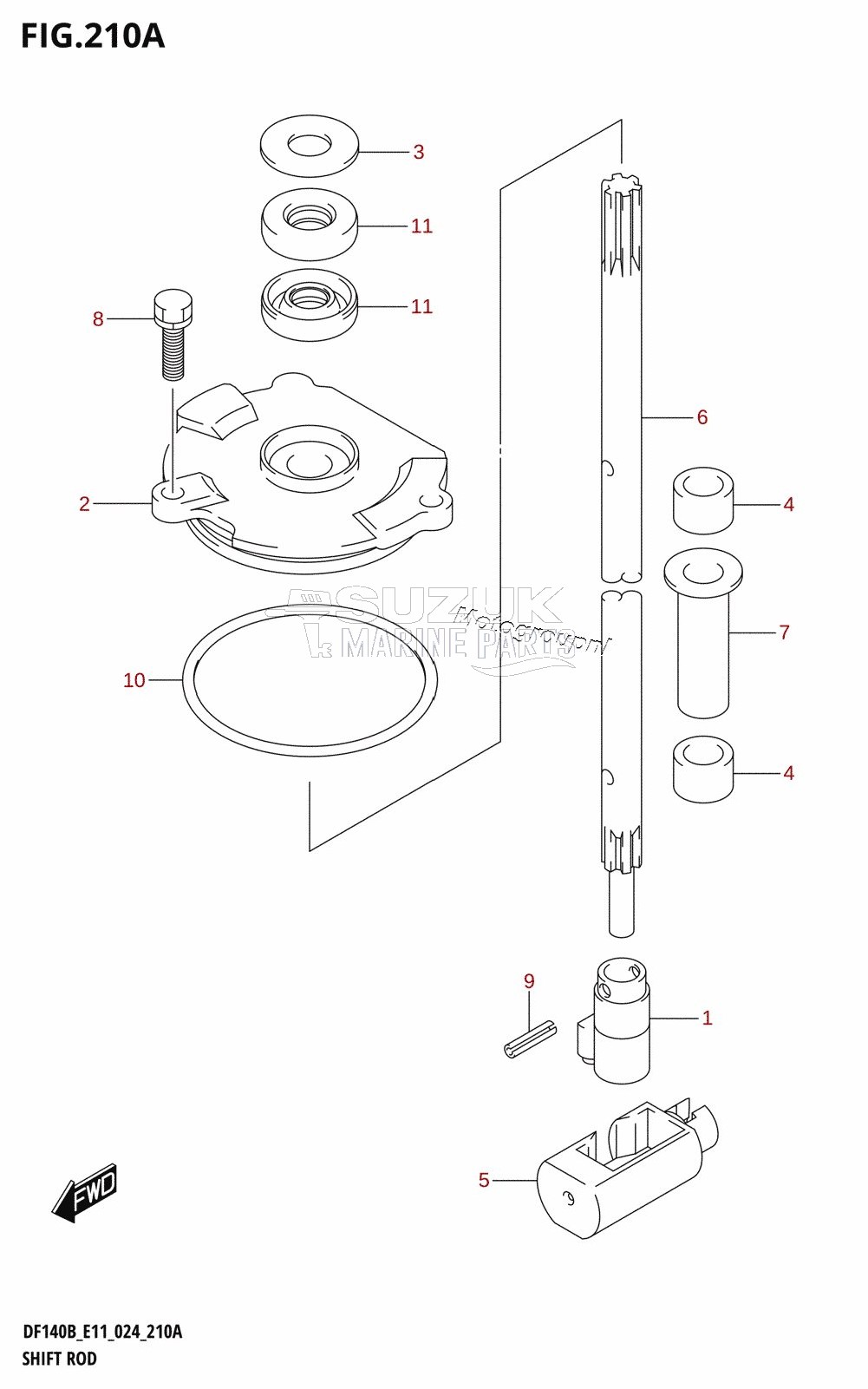 SHIFT ROD (DF140BT,DF115BT,DF115BSS,DF100C)