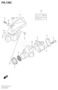 02002F-240001 (2022) 20hp E01 P01 P40-Gen. Export 1 (DF20A    DF20AR  DF20AR    DF20AT  DF20AT    DF20ATH  DF20ATH) DF20A drawing INLET MANIFOLD (DF20A,DF20AR,DF20AT,DF20ATH)