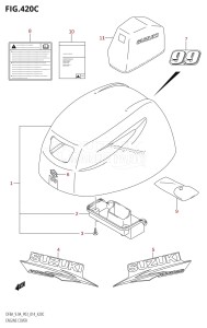 DF8A From 00801F-410001 (P03)  2014 drawing ENGINE COVER (DF9.9A:P03)