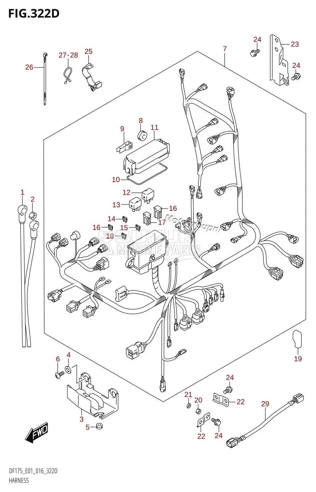 HARNESS (DF150TG:E40)