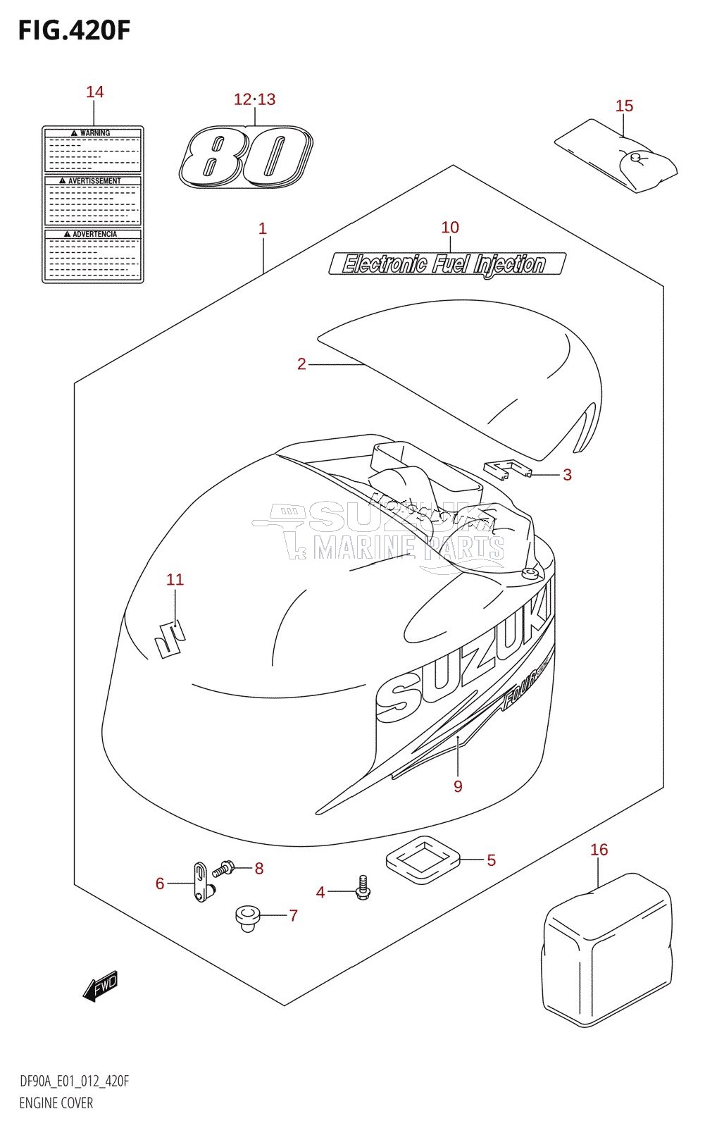 ENGINE COVER (DF80A:E40)