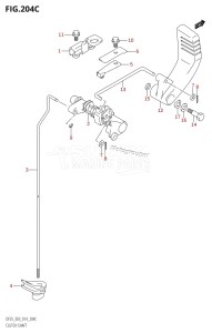 DF25 From 02503F-410001 (E03)  2014 drawing CLUTCH SHAFT (DF25Q:E03)