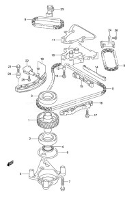 DF 300AP drawing Timing Chain