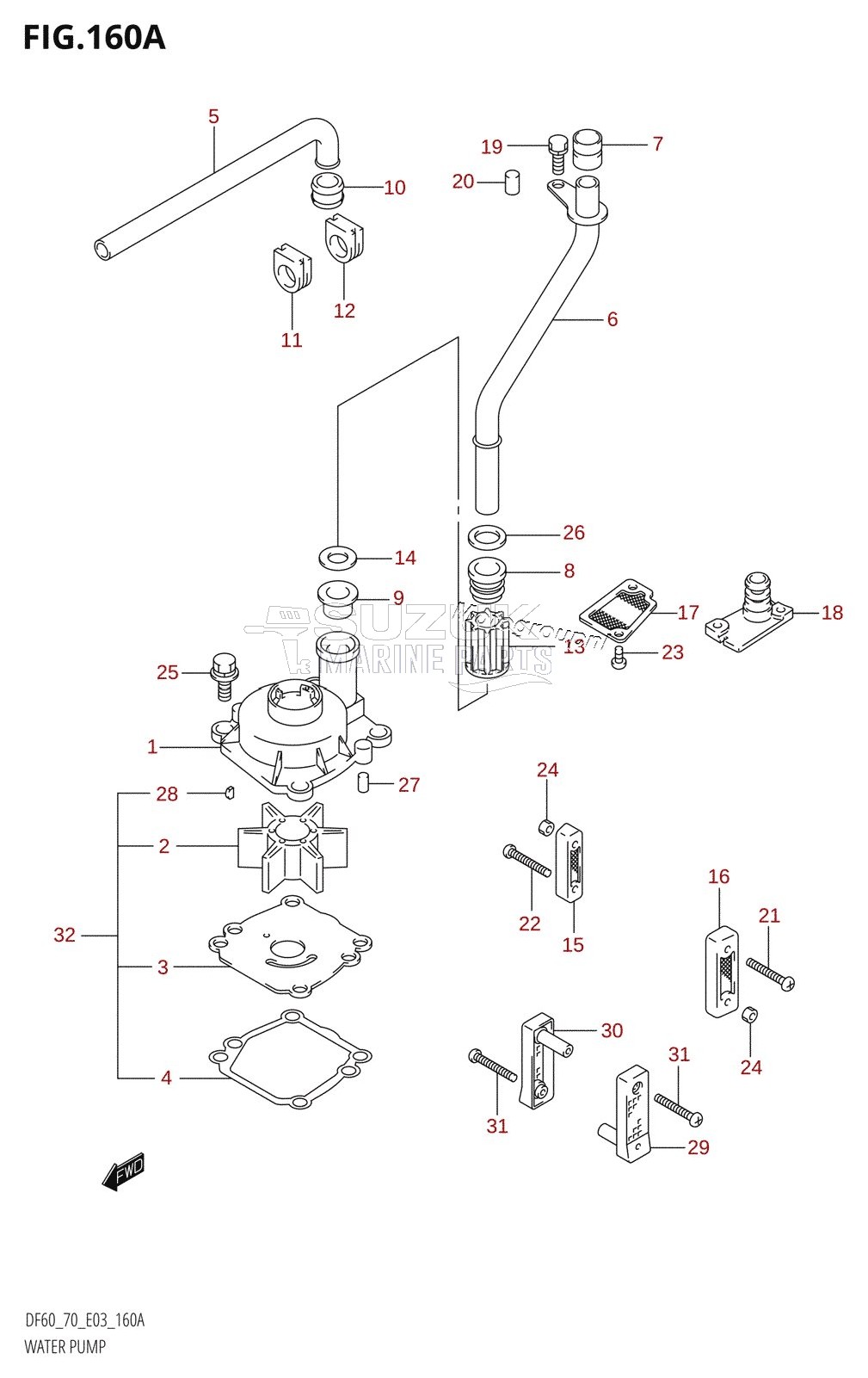 WATER PUMP (W,X,Y,K1,K2,K3,K4,K5,K6,K7)