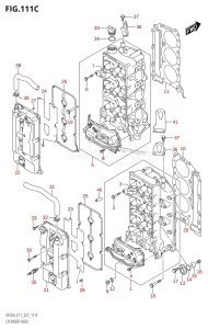 DF250Z From 25003Z-040001 (E40)  2020 drawing CYLINDER HEAD (DF250ST)