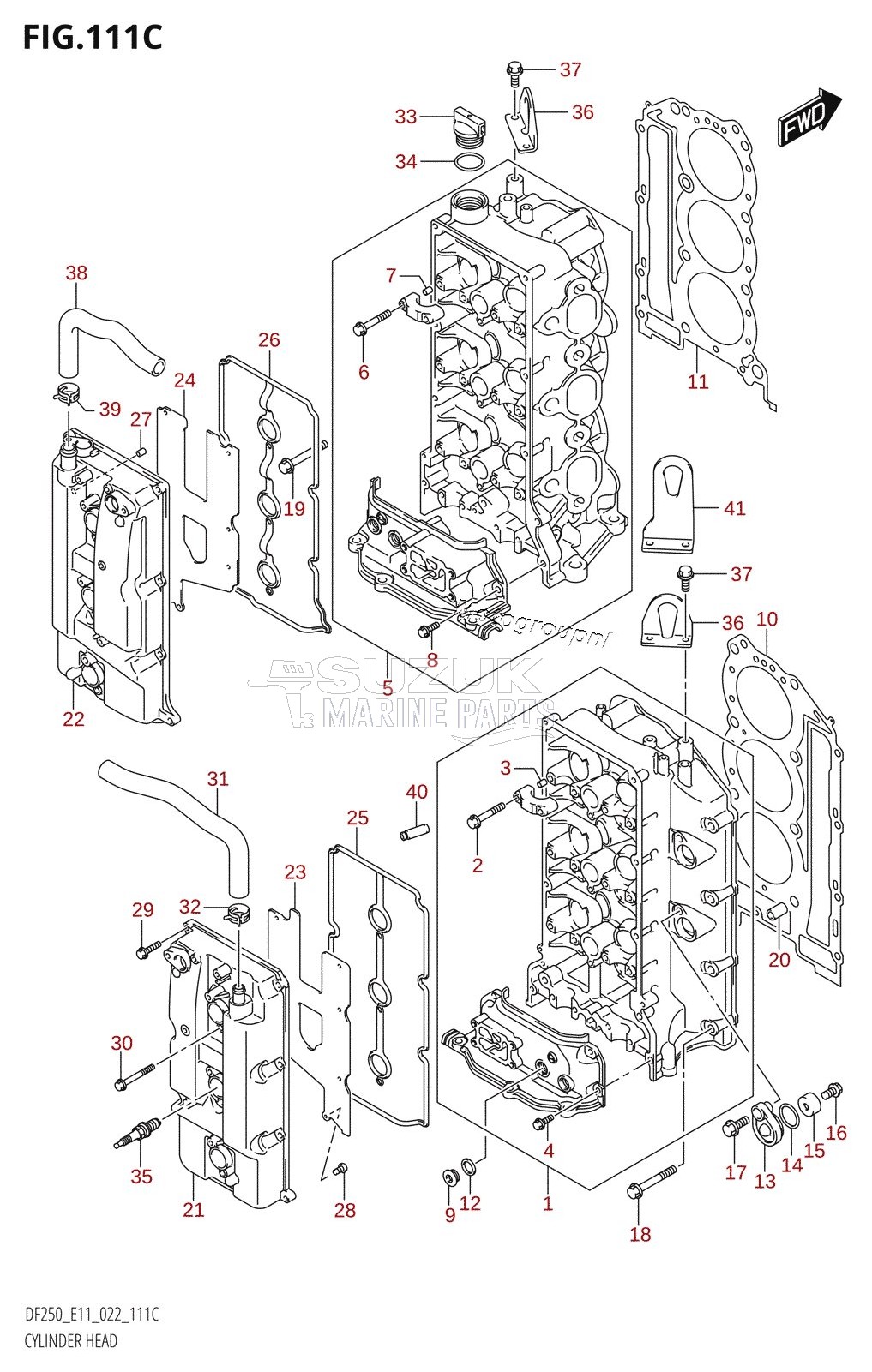 CYLINDER HEAD (DF250ST)