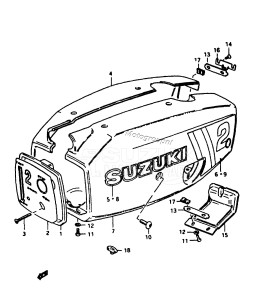 DT2 From C-10001 ()  1982 drawing ENGINE COVER