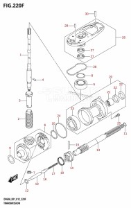 DF40A From 04003F-210001 (E01)  2012 drawing TRANSMISSION (DF60A:E01)