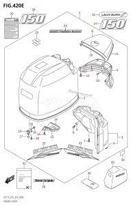 DF150 From 15002F-410001 (E01 E40)  2014 drawing ENGINE COVER ((DF150TG,DF150ZG):E01)