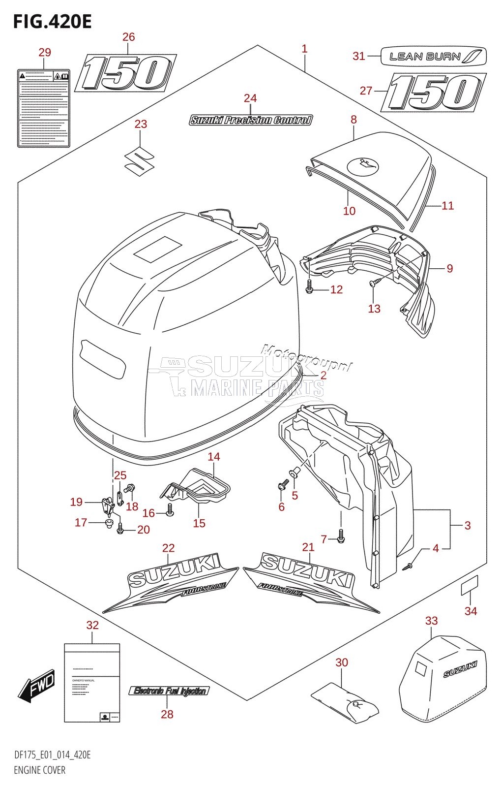 ENGINE COVER ((DF150TG,DF150ZG):E01)