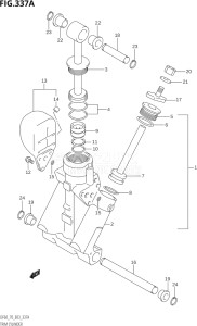 07001F-971001 (1999) 70hp E03-USA (DF70THX  DF70TX) DF70 drawing TRIM CYLINDER (W,X,Y)