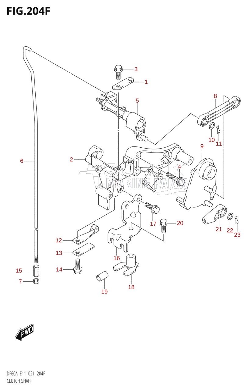 CLUTCH SHAFT ((DF50AVT,DF60AVT):E03)