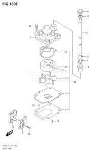 DF70A From 07003F-710001 (E01 E40)  2017 drawing WATER PUMP (DF80A:E01)