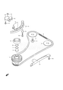 Outboard DF 140A drawing Timing Chain