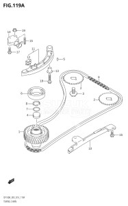 11503Z-410001 (2014) 115hp E03-USA (DF115AZ) DF115AZ drawing TIMING CHAIN