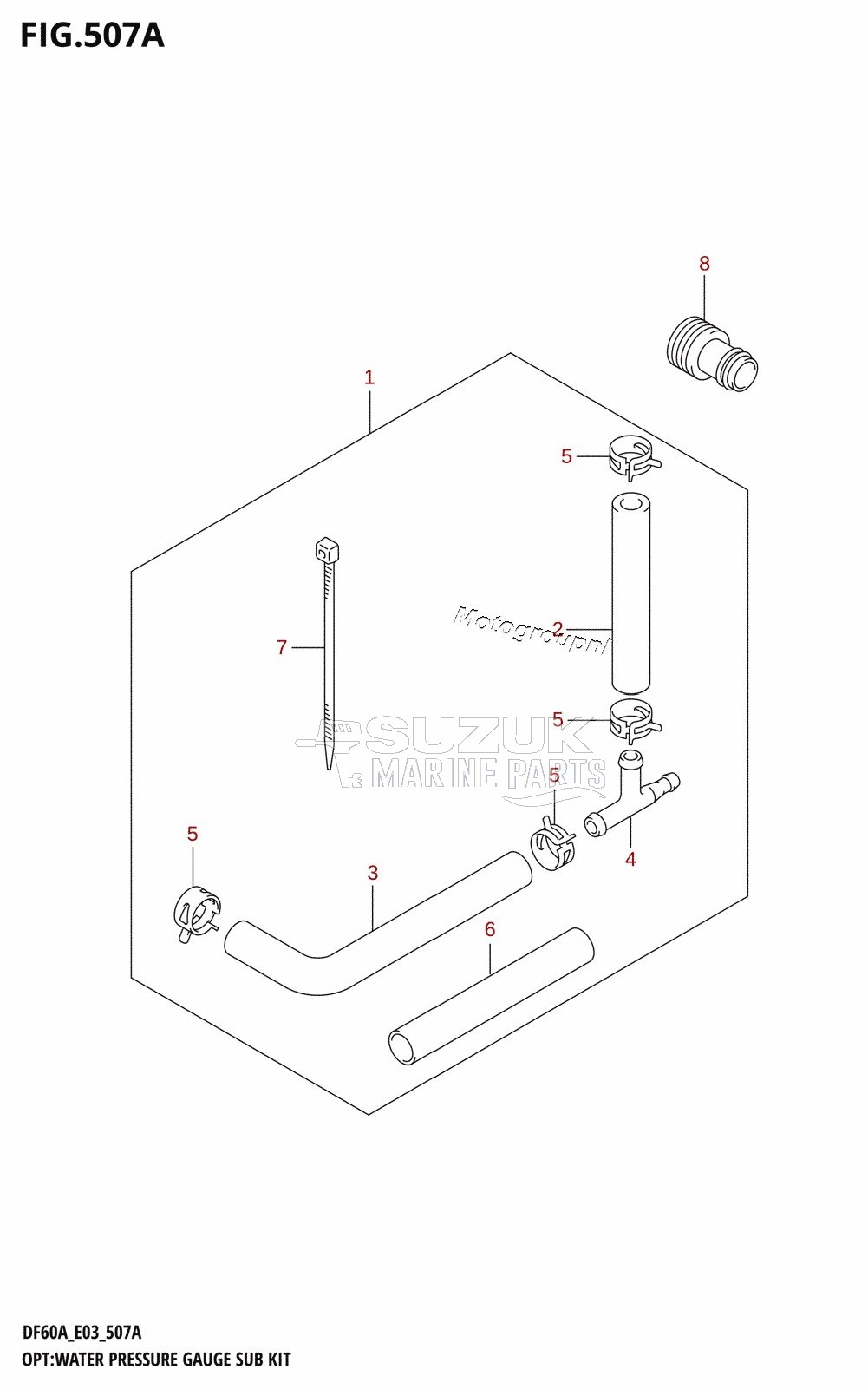 OPT:WATER PRESSURE GAUGE SUB KIT