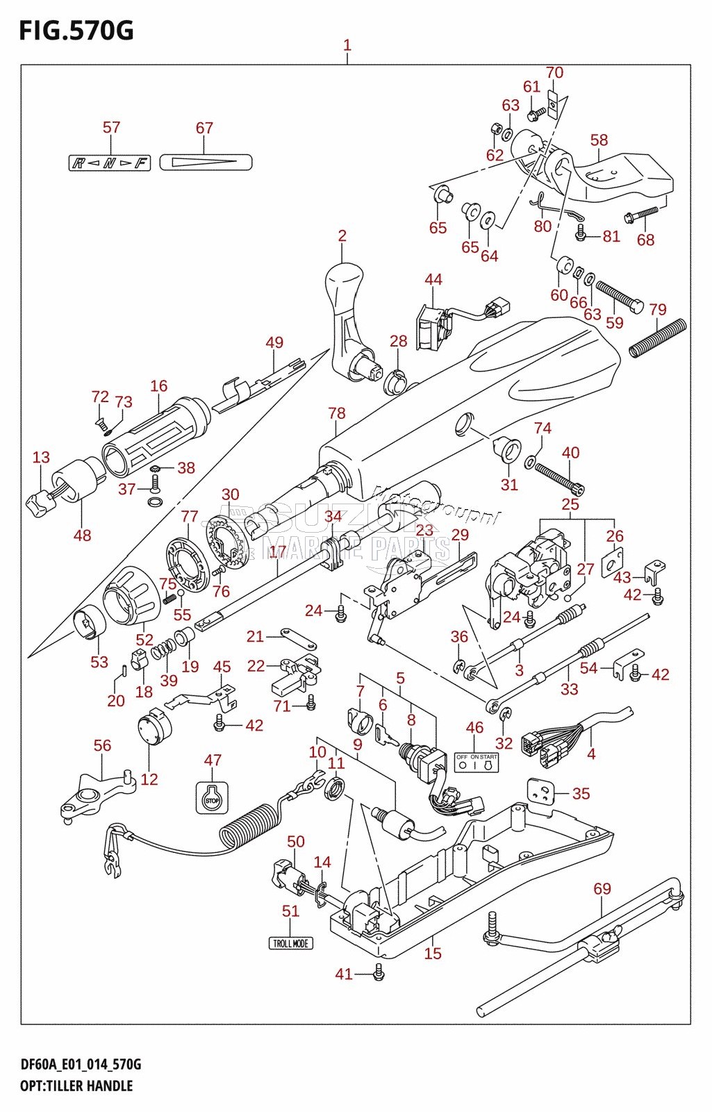 OPT:TILLER HANDLE (DF60AVT:E01)